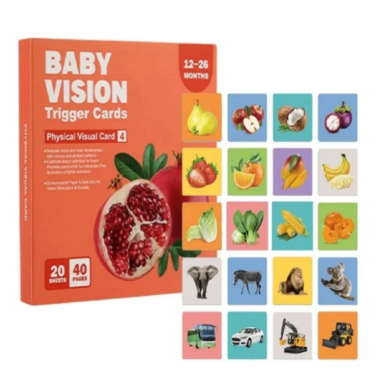 OEM - TARJETAS EDUCATIVAS ESTIMULACION VISUAL 12-36 MESES