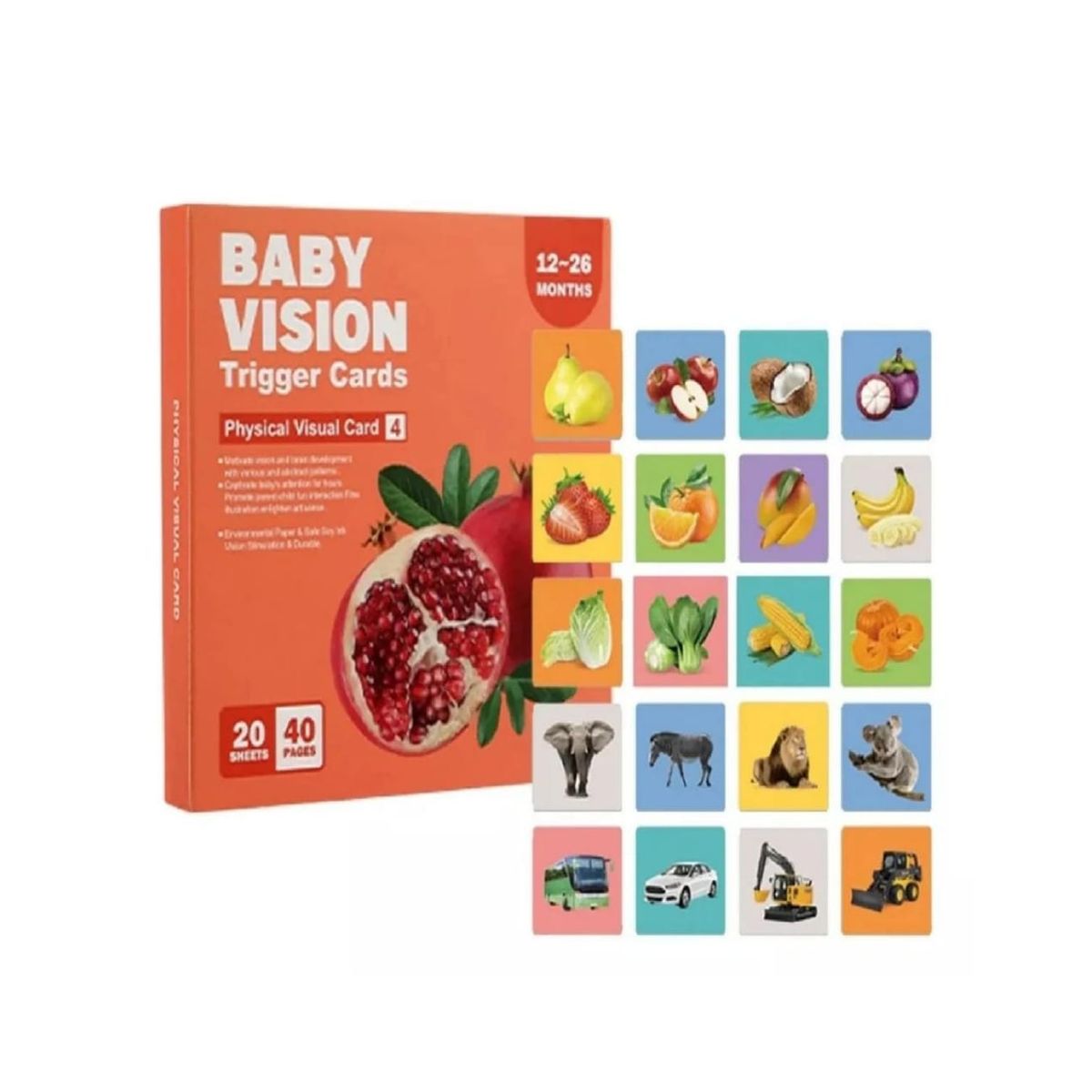 OEM - TARJETAS EDUCATIVAS ESTIMULACION VISUAL 12-36 MESES