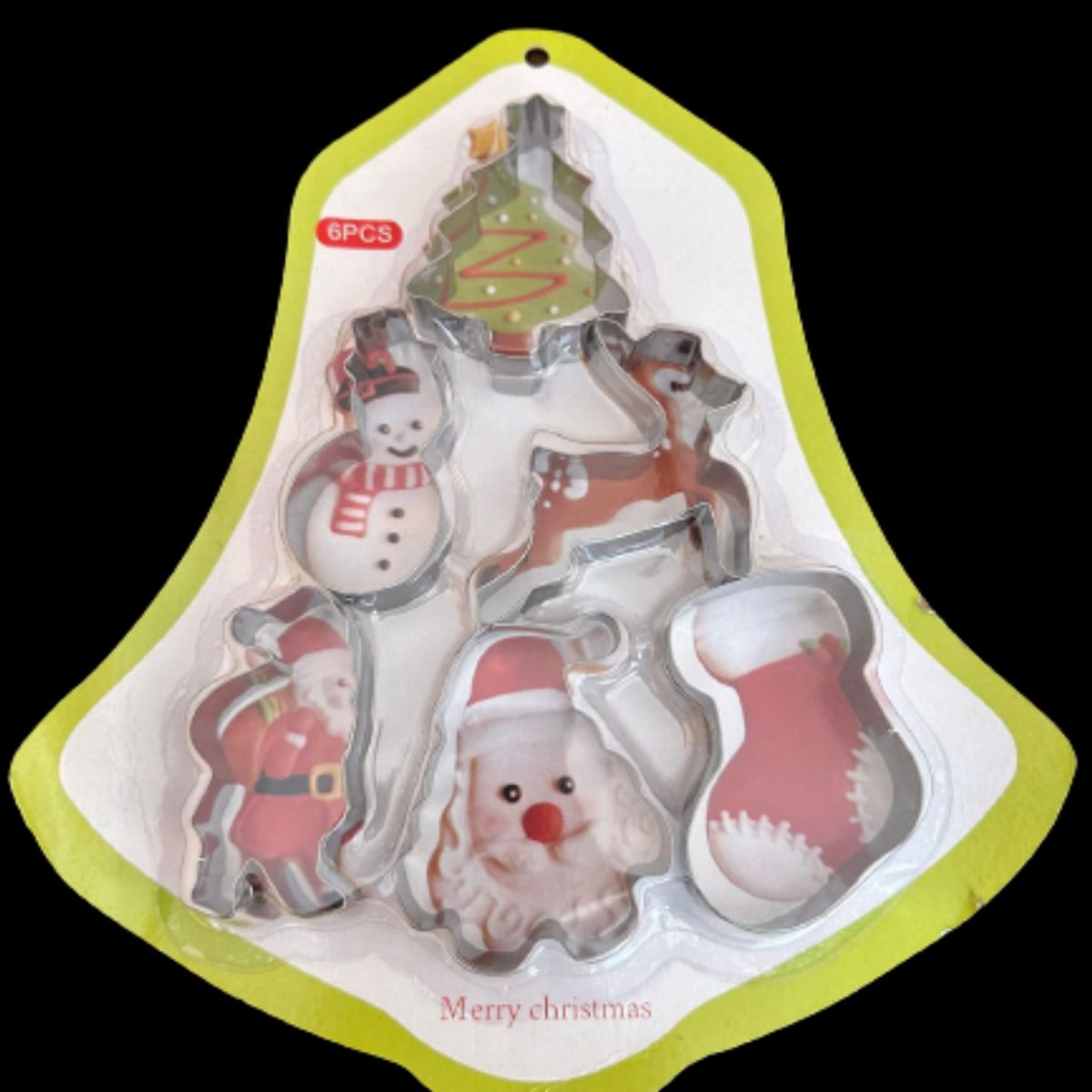 GENERICO - Cortador Galletas Navidad Diseño A 6 pcs