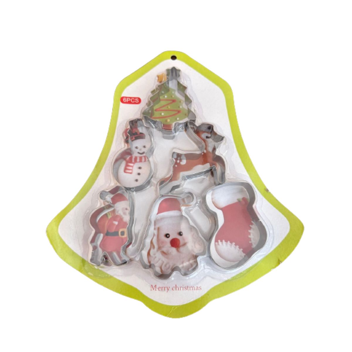 GENERICO - Cortador Galletas Navidad Diseño A 6 pcs