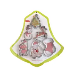 GENERICO - Cortador Galletas Navidad Diseño A 6 pcs