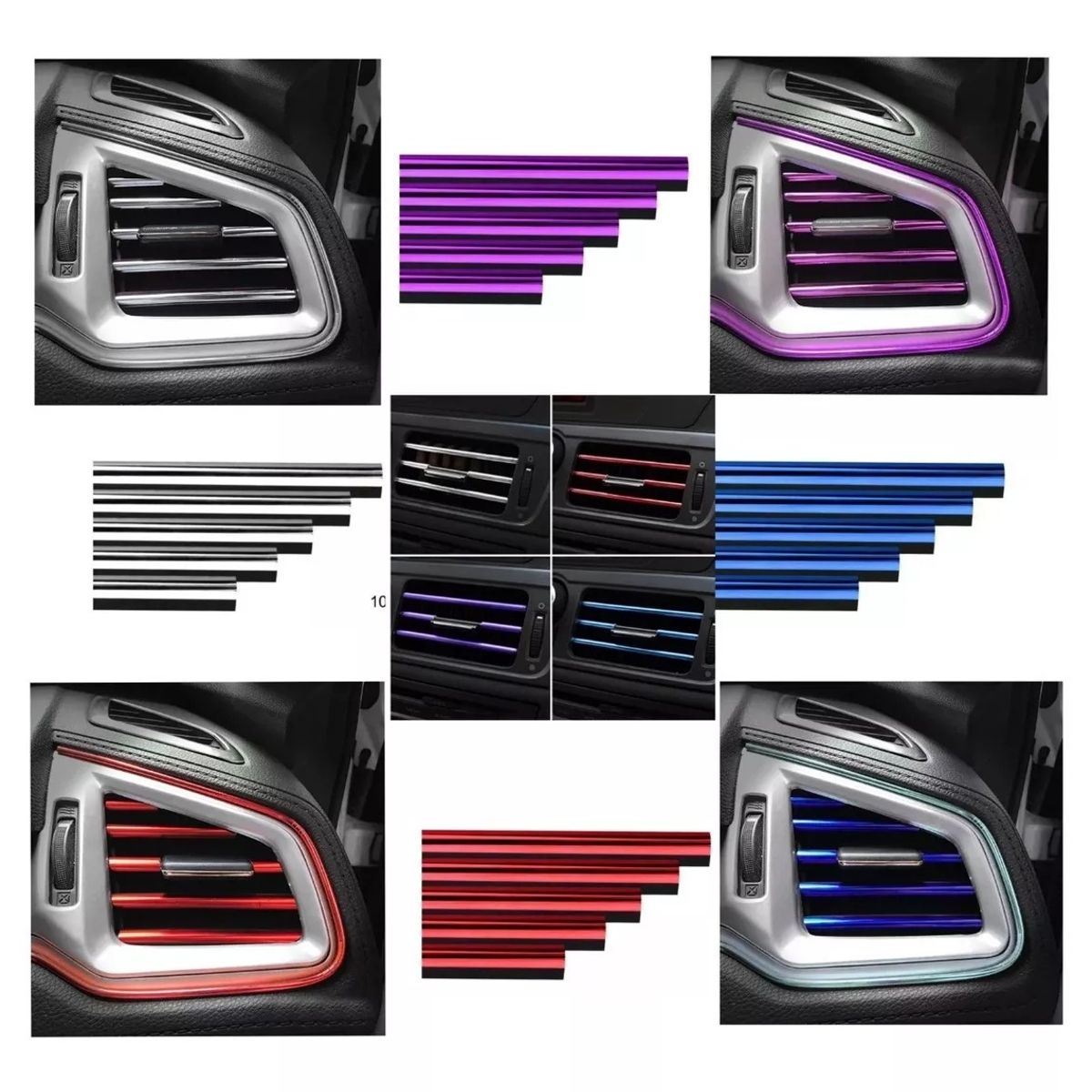 GENERICO - Moldura Decorativa Rejilla Ventilación Tuning Auto Universal