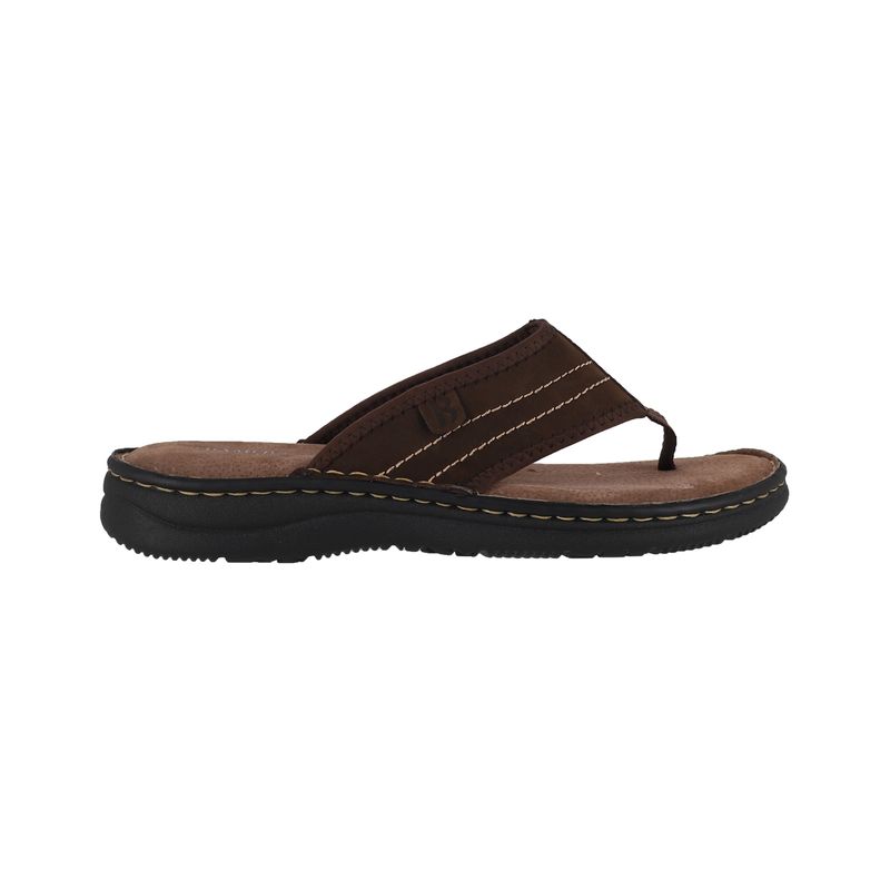 BAMERS - Hawaianas Hombre Flip Leather Café Bamers