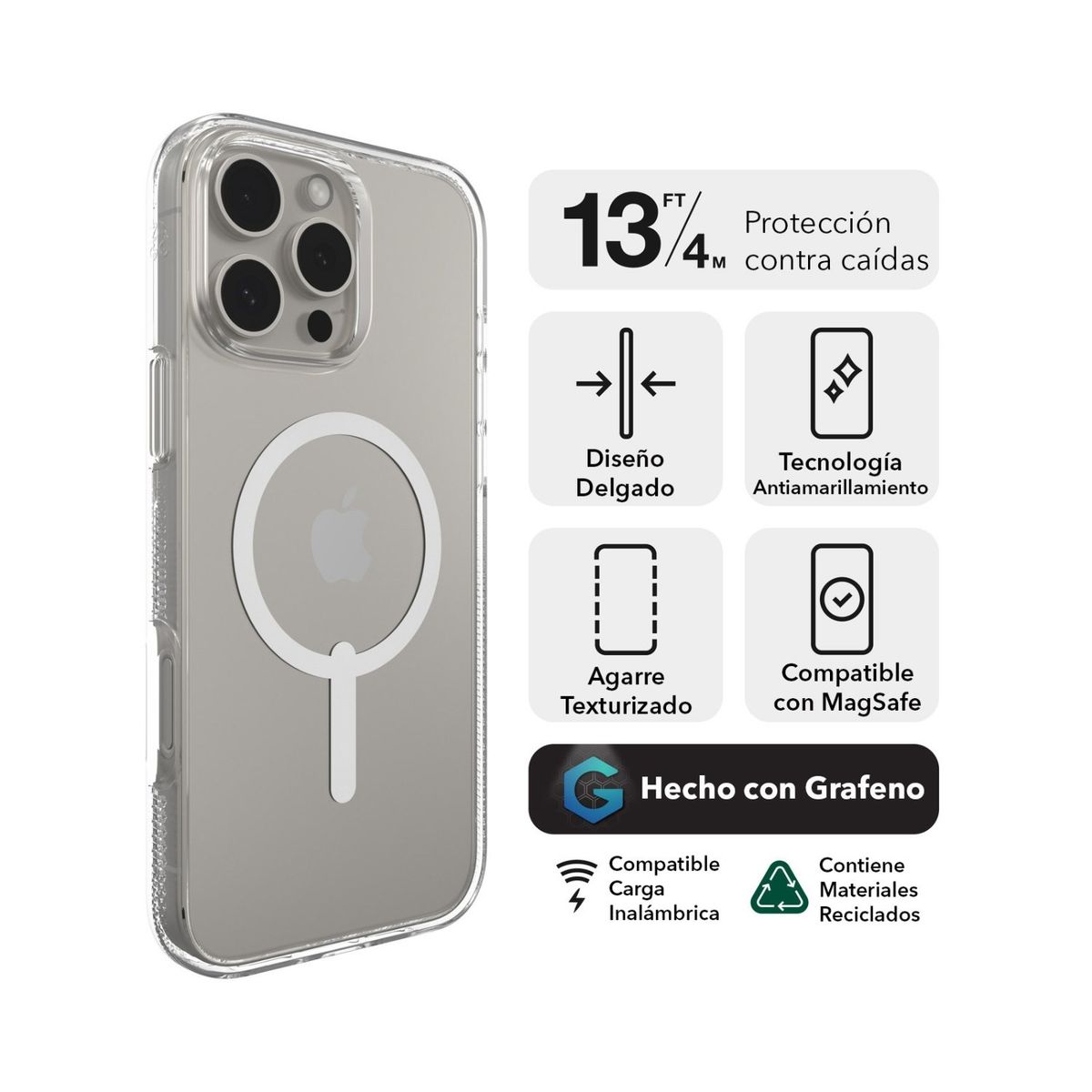 ZAGG - Carcasa Crystal Palace Snap para iPhone 16 Pro Max