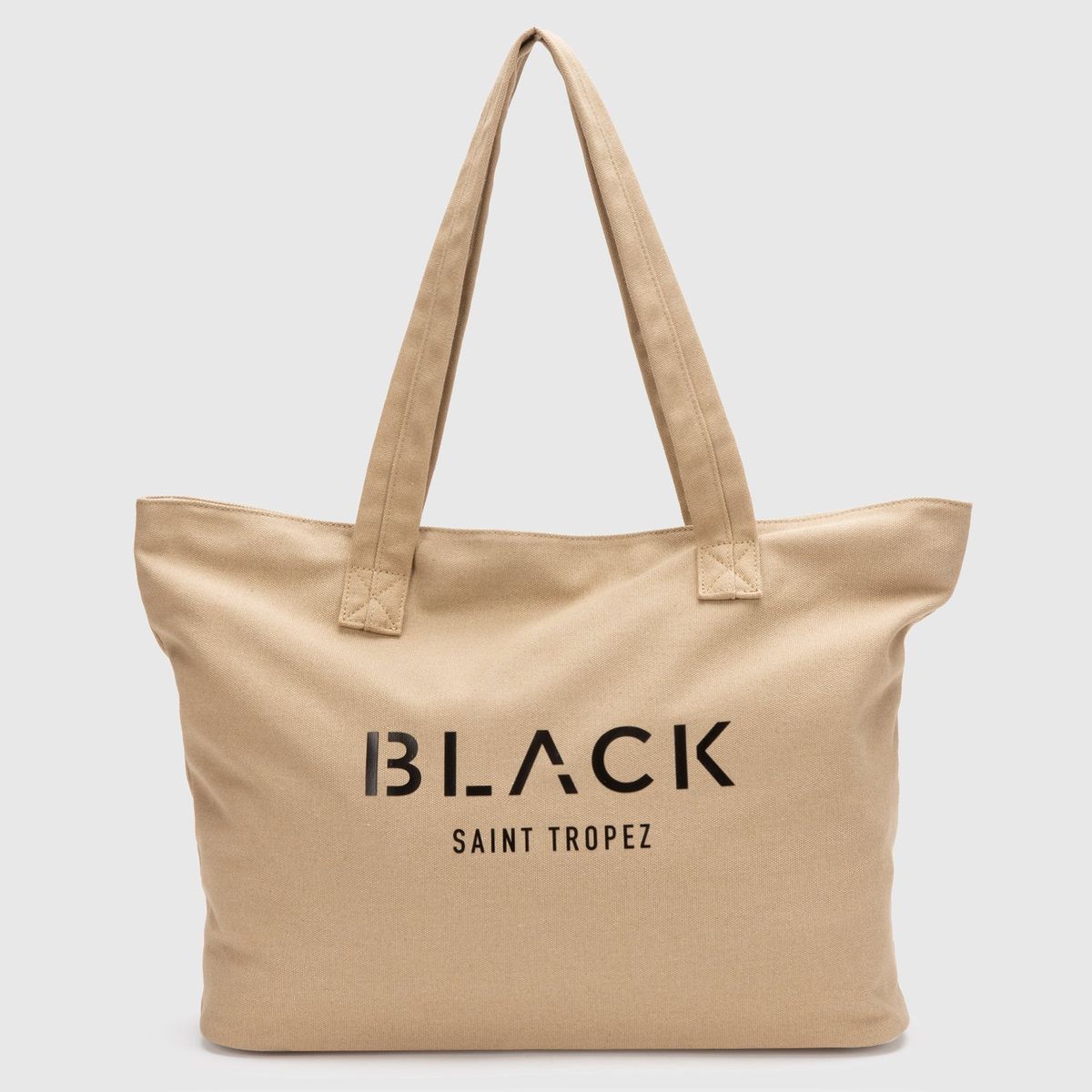 BLACK - Tote Canvas Beige Black Bubba