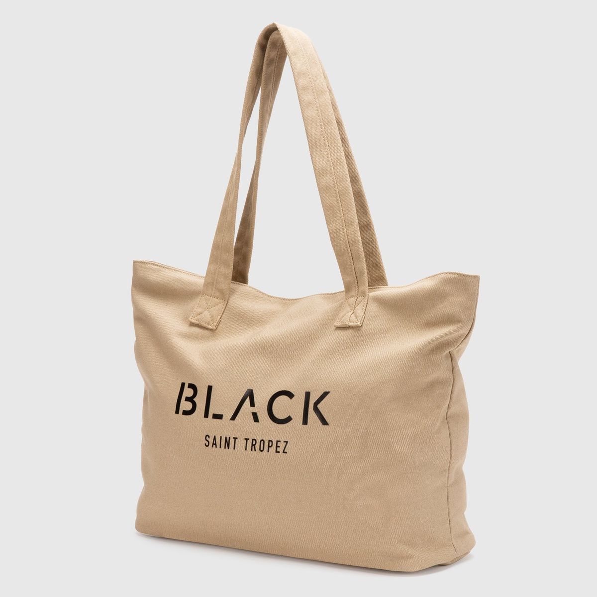 BLACK - Tote Canvas Beige Black Bubba