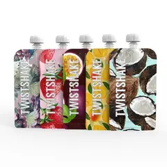 TWISTSHAKE - Bolsas Reutilizables Squeeze 220ml 5unds Tropical
