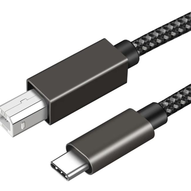 GENERICO - Cable Reforzado  1 m y medio Usb C - Usb B Impresora Para Macbook