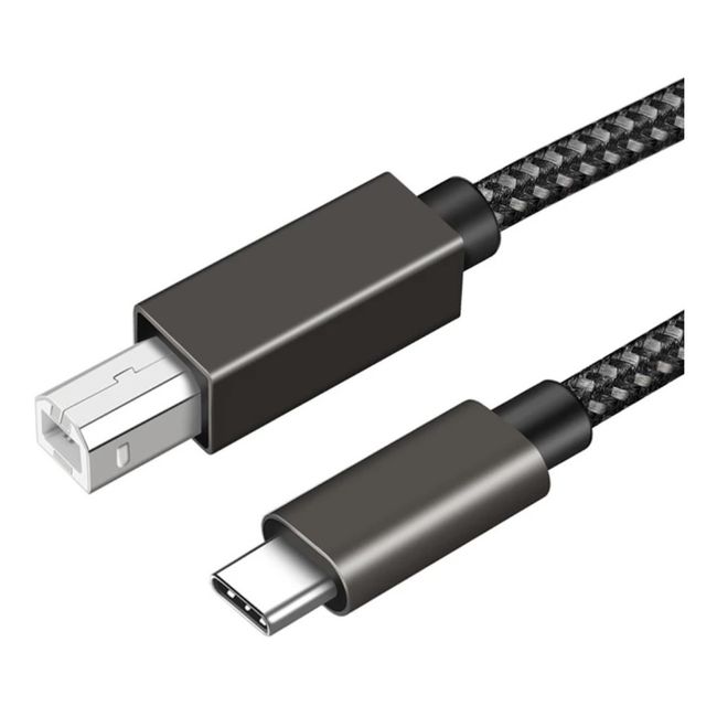 GENERICO - Cable Reforzado  1 m y medio Usb C - Usb B Impresora Para Macbook