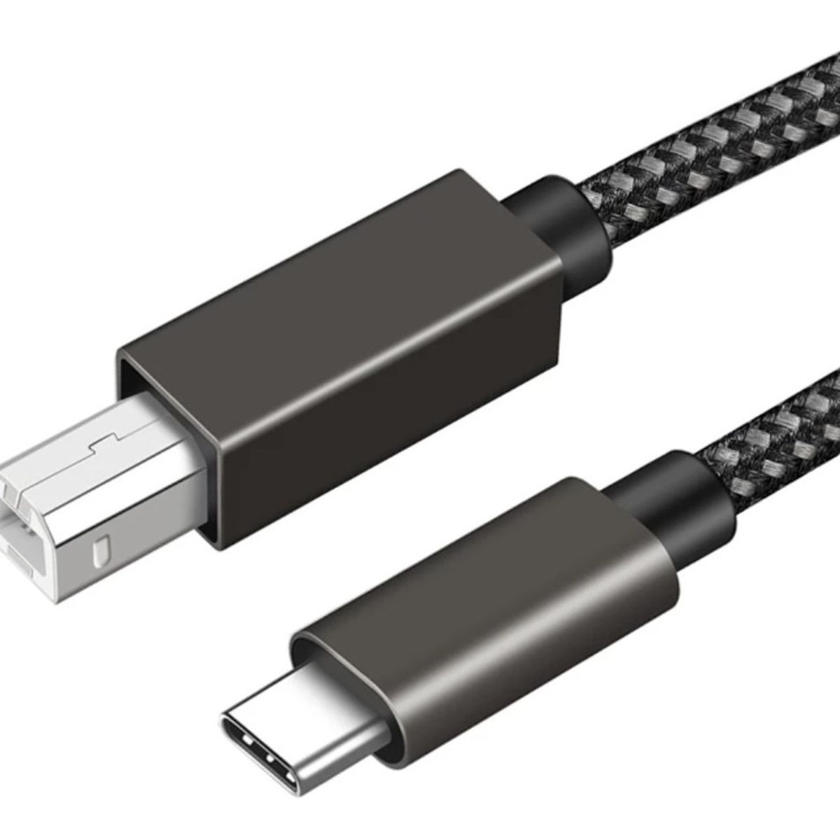 GENERICO - Cable Reforzado 1 m y medio Usb C - Usb B Impresora  Mundo Tec