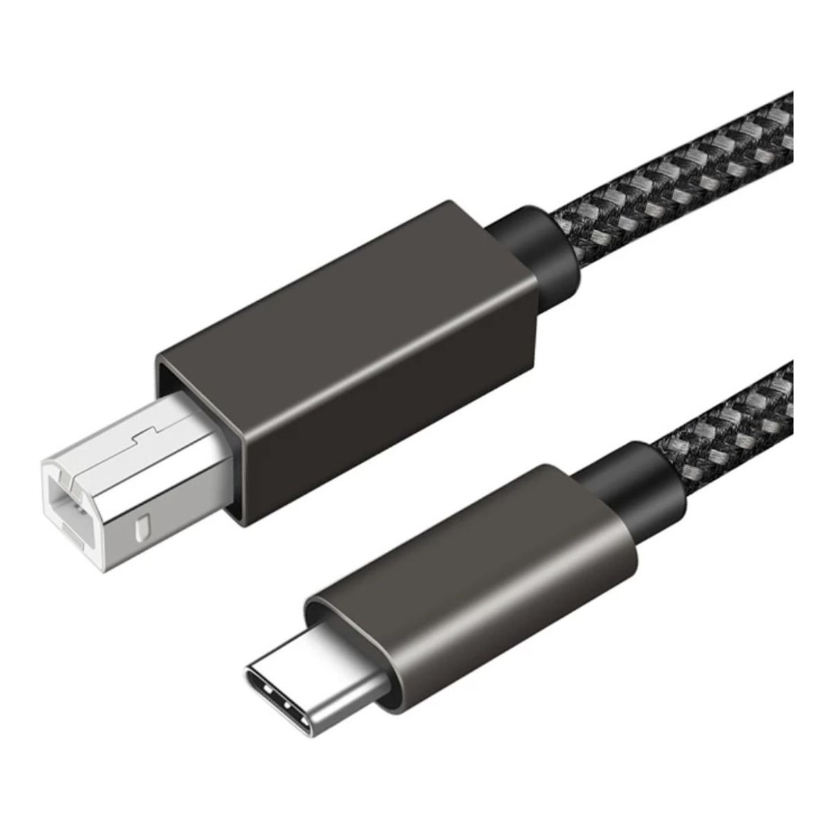 GENERICO - Cable Reforzado 1 m y medio Usb C - Usb B Impresora  Mundo Tec