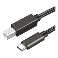 Cable Reforzado 1 m y medio Usb C - Usb B Impresora Mundo Tec