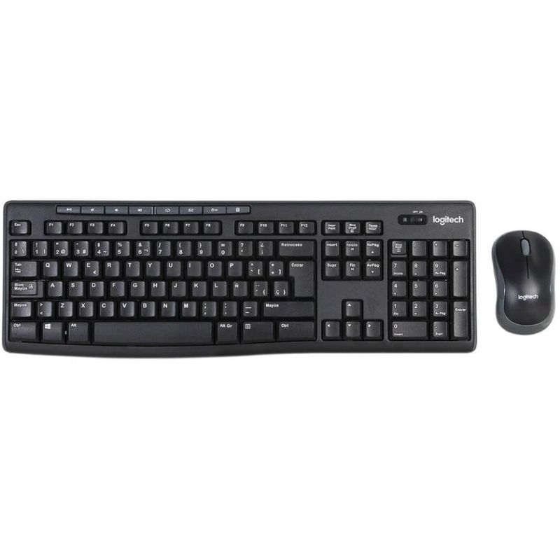 LOGITECH - Kit Teclado y Mouse inalámbricos Logitech MK270 Negro - Negro