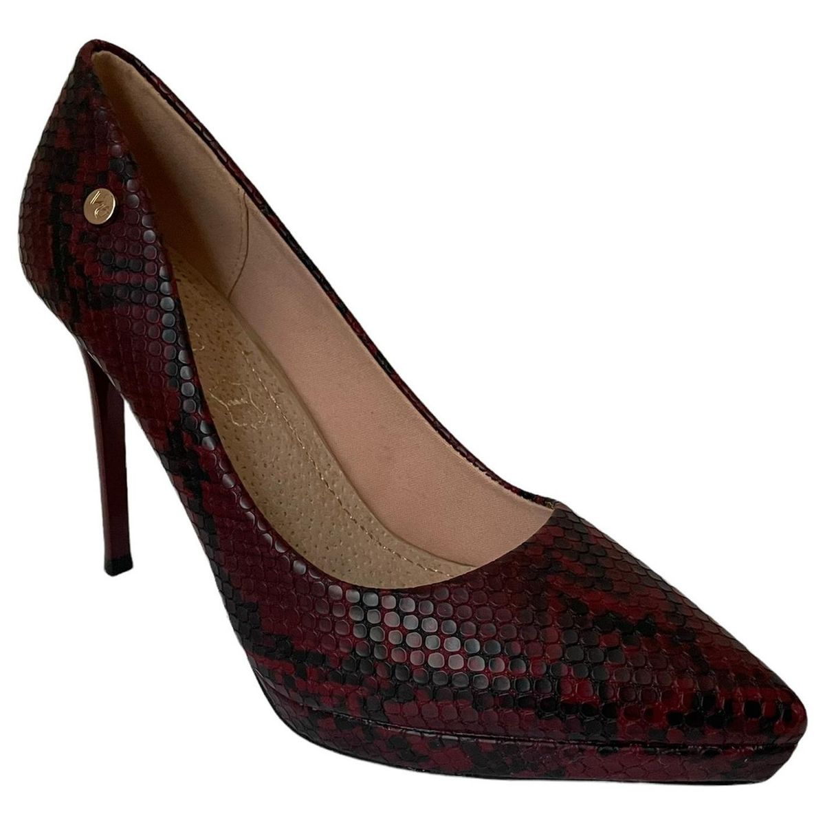 VIA UNO - Zapato Con Taco Burdeo Snake Via Uno 12090507