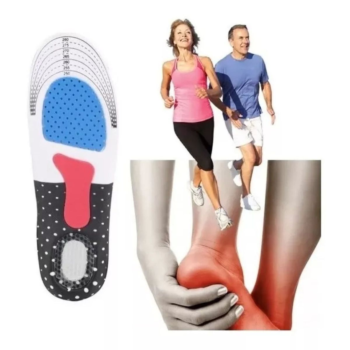 LIKE SHOP - Par Plantillas Ortopédicas Ajustables Espolón Hombre 667