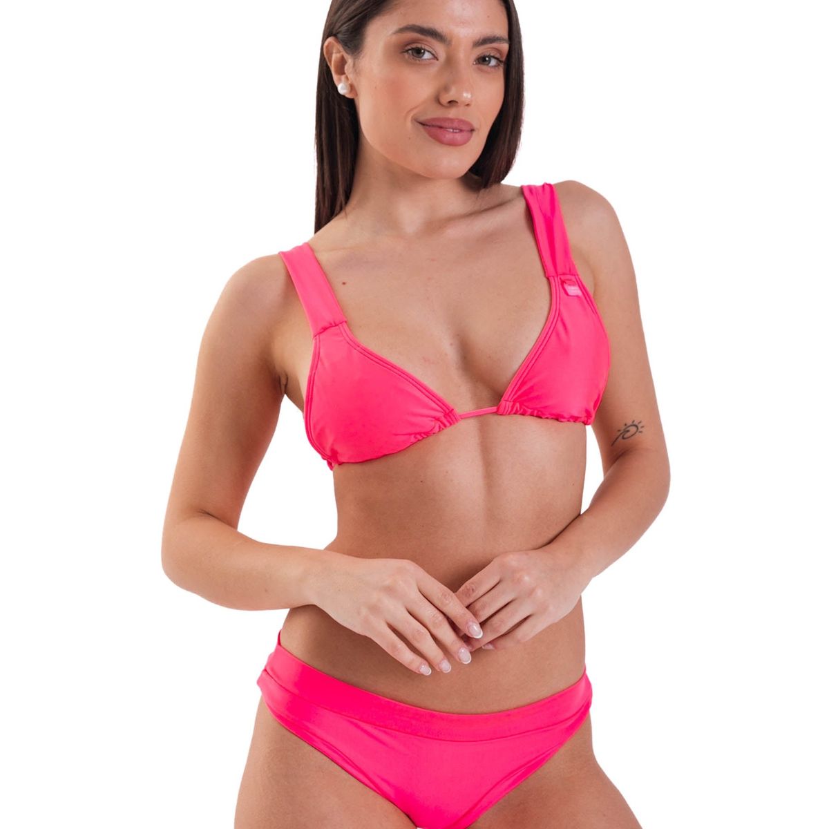 DAIKIRI BIKINIS - Daikiri Bikini Mujer Chicle Liso Deportivo Ajustable Protección UV 50+