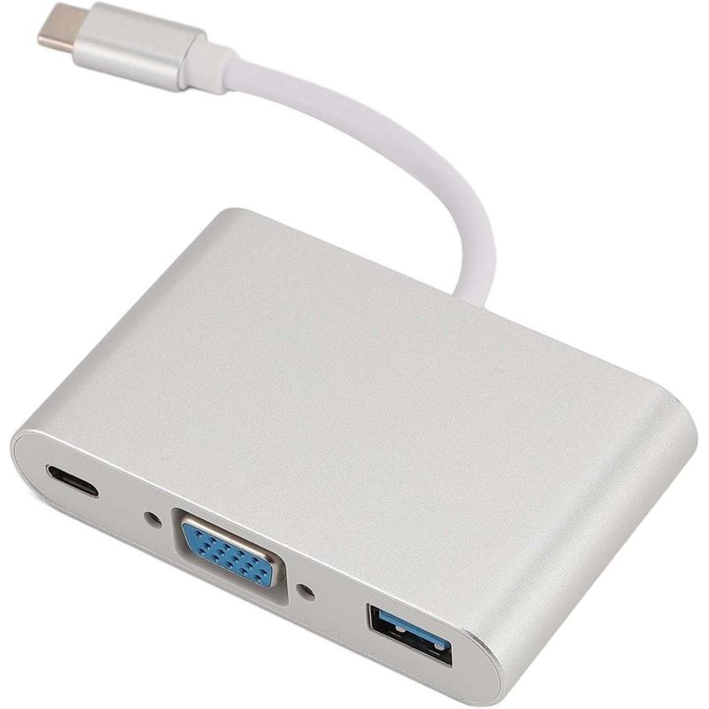 GEN - Hub Adaptador Usb Tipo C Macho A Vga Usb y Usb Tipo C Hembra