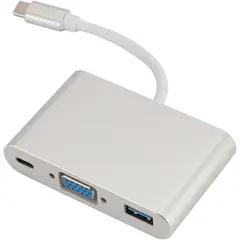 GEN - Hub Adaptador Usb Tipo C Macho A Vga Usb y Usb Tipo C Hembra