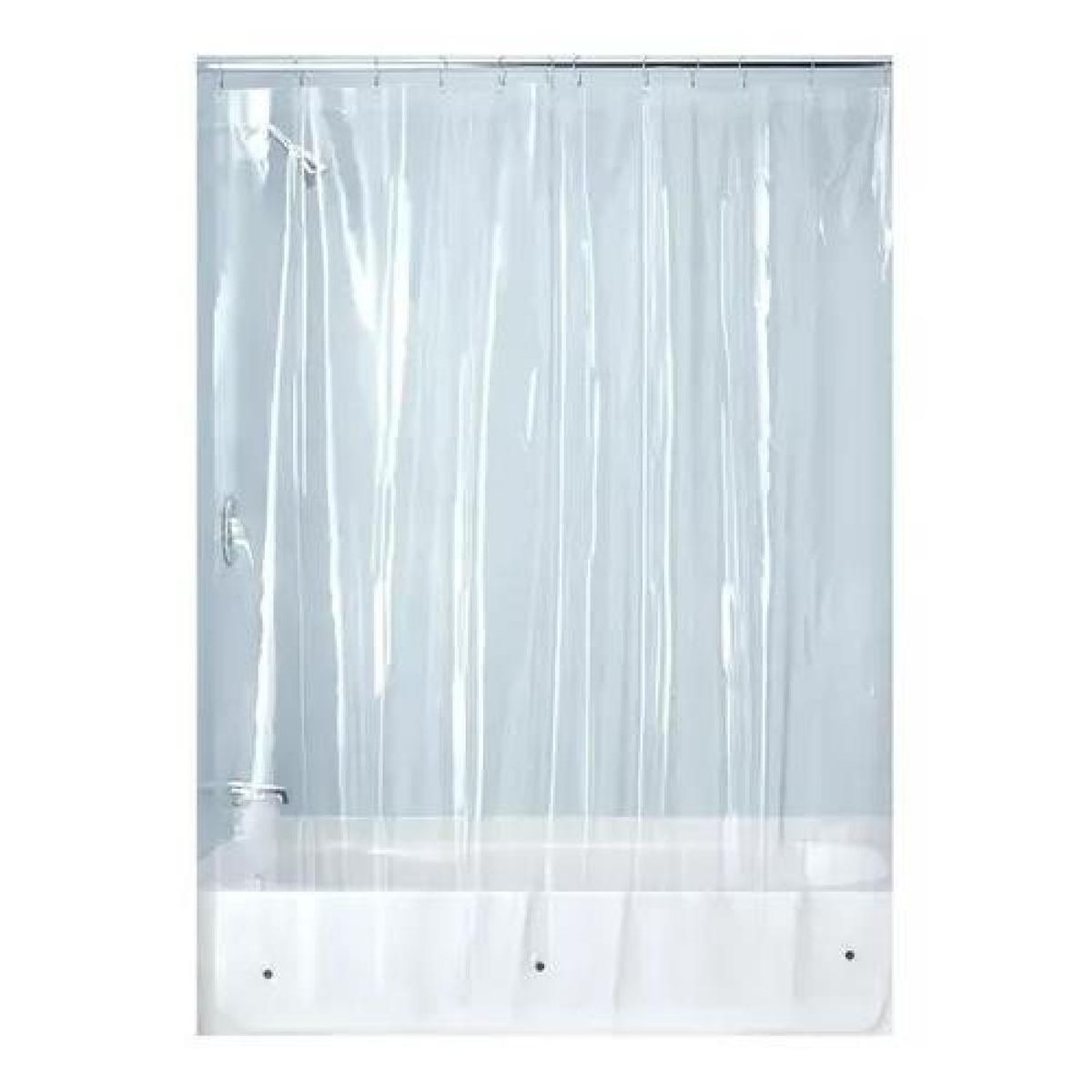 GENERICO - Forro para cortina de baño transparente con imán 178 x 180 cm
