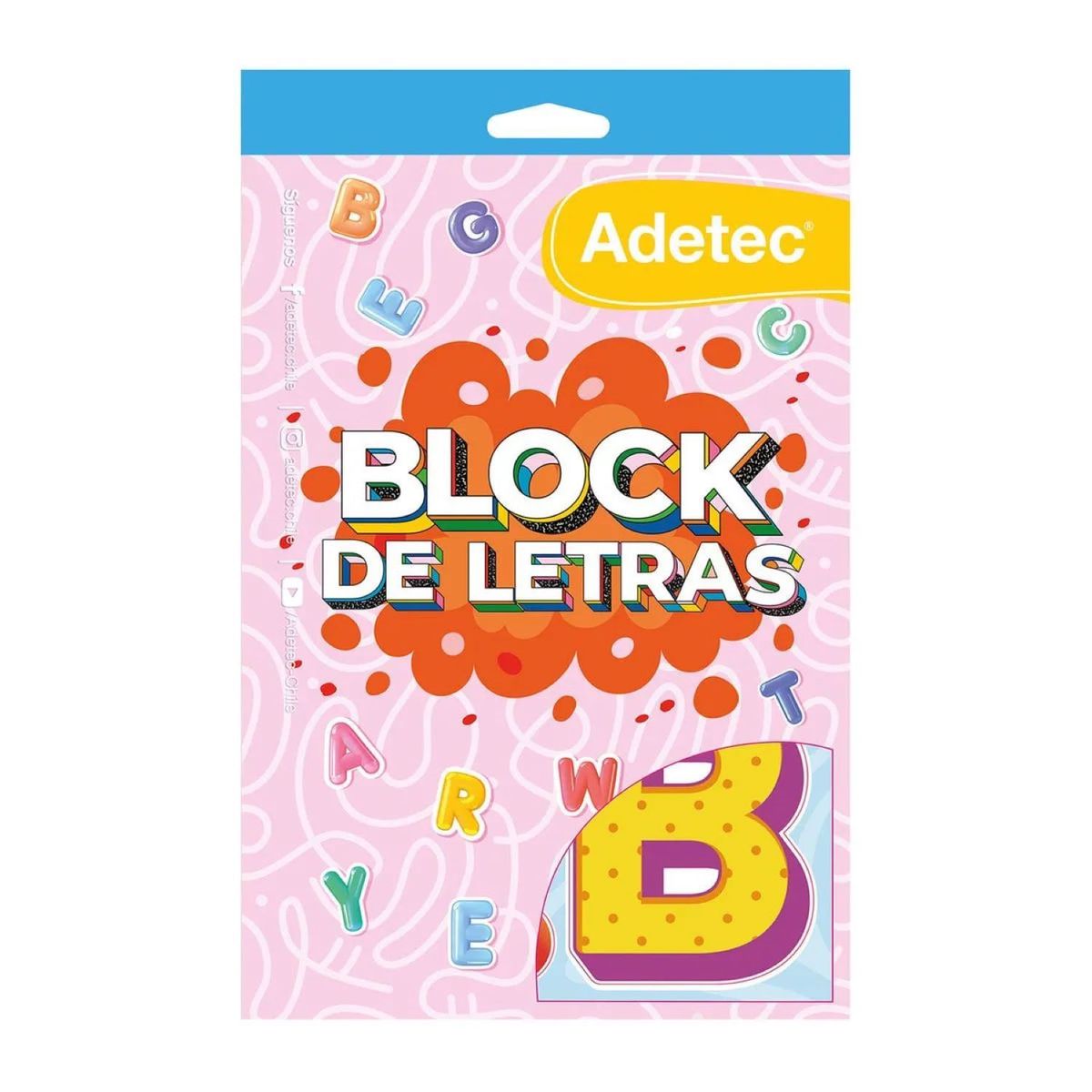 ADETEC - Block Stickers De Letras + Símbolos +250 Stickers Escolares