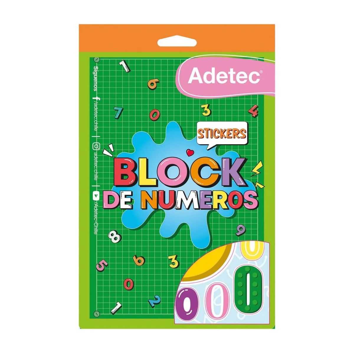 ADETEC - Block Stickers De Números +200 Stickers Escolares Adetec