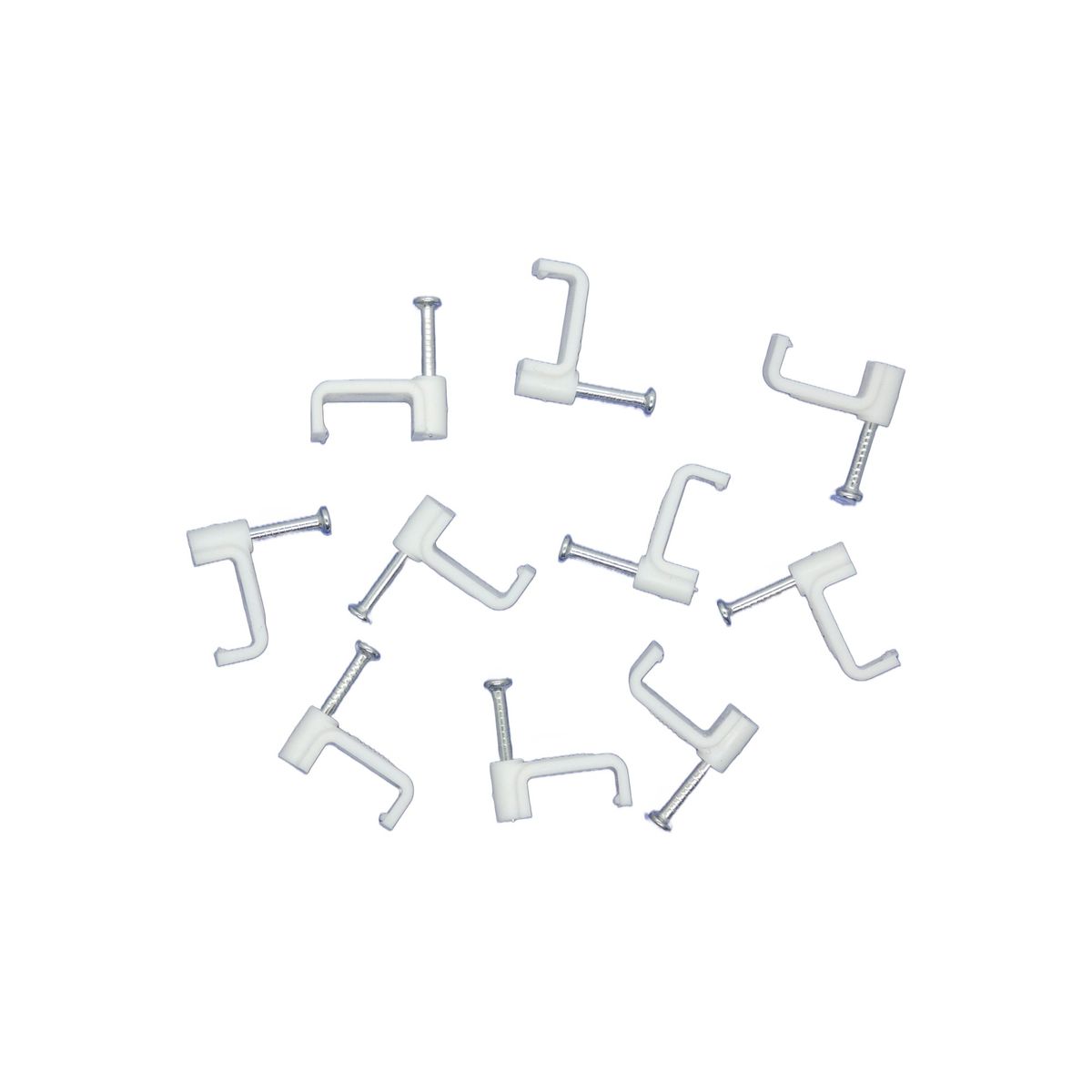 MACROTEL - Grampas Cable Caleco 3x2mm Blanca  Macrotel