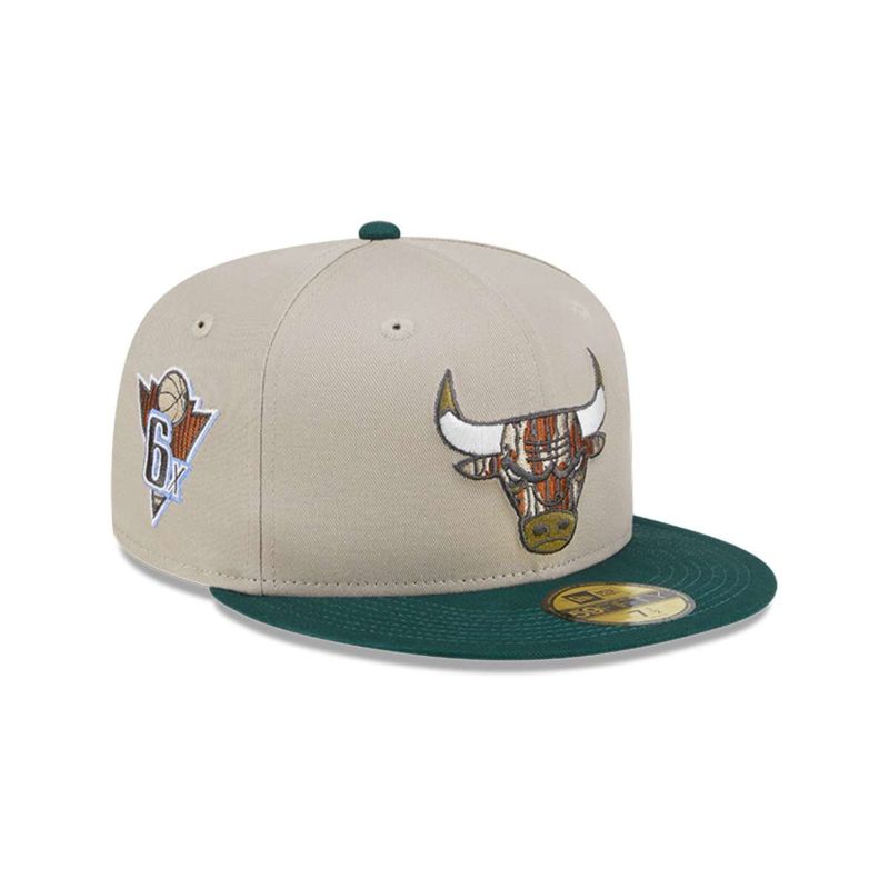 NEW ERA - Jockey Chicago Bulls NBA 59Fifty Tree Bark Fill Grey New Era