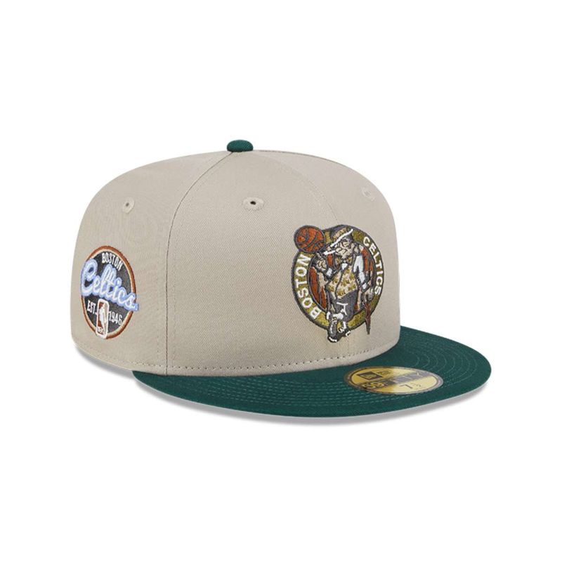 NEW ERA - Jockey Boston Celtics NBA 59FiftyTree Bark Fill Grey New Era