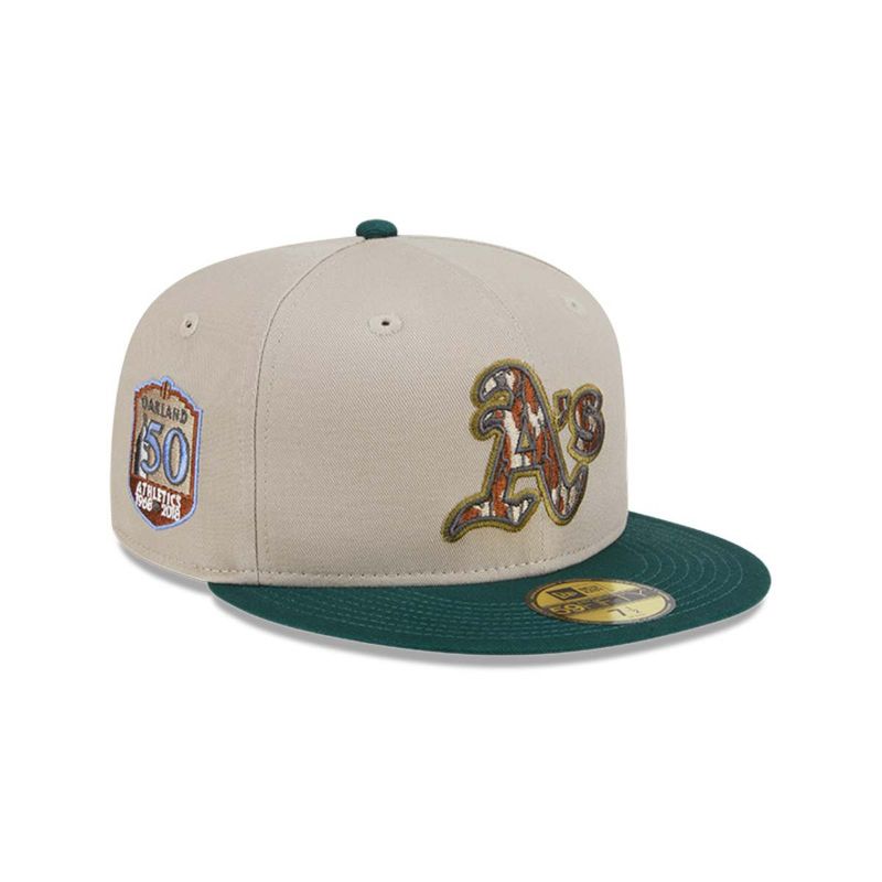 NEW ERA - Jockey Oakland Athletics MLB 59Fifty Tree Bark Fill Grey New Era
