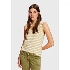 ESPRIT - Polera de Tirantes a Rayas Mujer