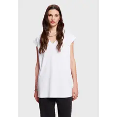 ESPRIT - Polera Larga 100% Algodón Mujer