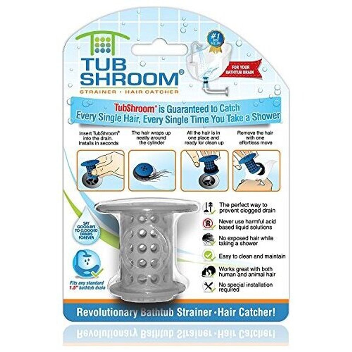 TUBSHROOM - Filtro Para Drenaje  Gris