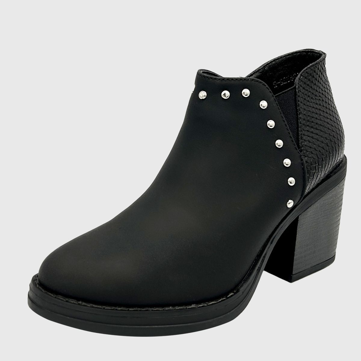 DANICOLLE - Botin para mujer con taco clasico Negro DANICOLLE