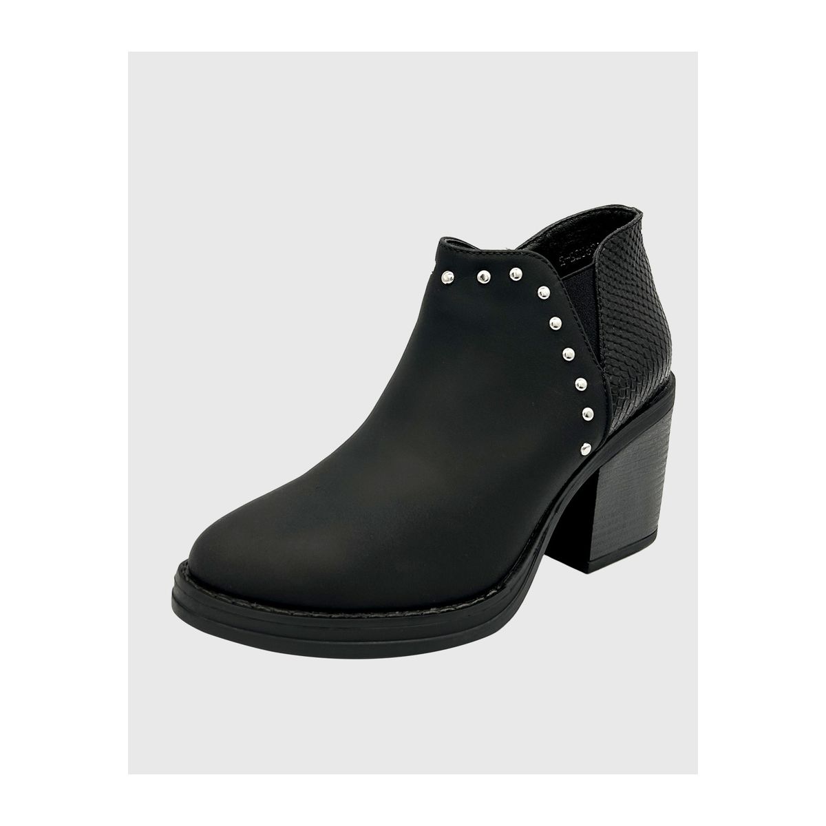 DANICOLLE - Botin para mujer con taco clasico Negro DANICOLLE