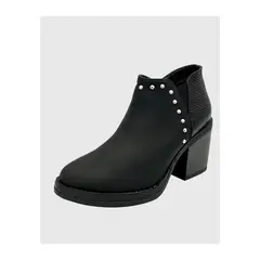 DANICOLLE - Botin para mujer con taco clasico Negro