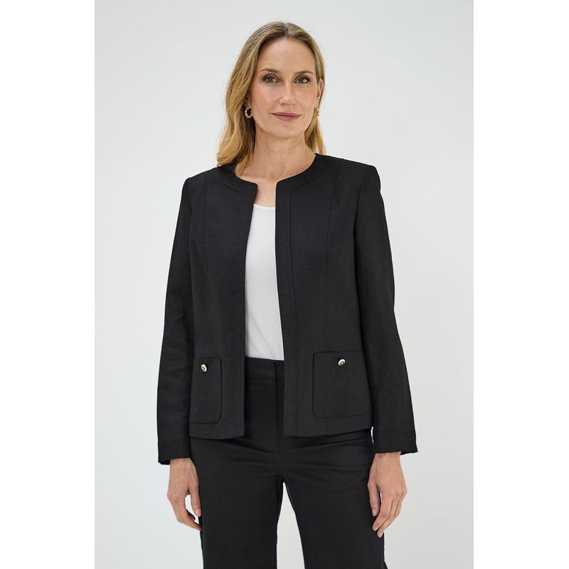 MA GRIFFE - Chaqueta Negro Mujer Magriffe