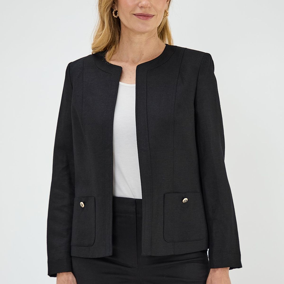 MA GRIFFE - Chaqueta Negro Mujer Magriffe