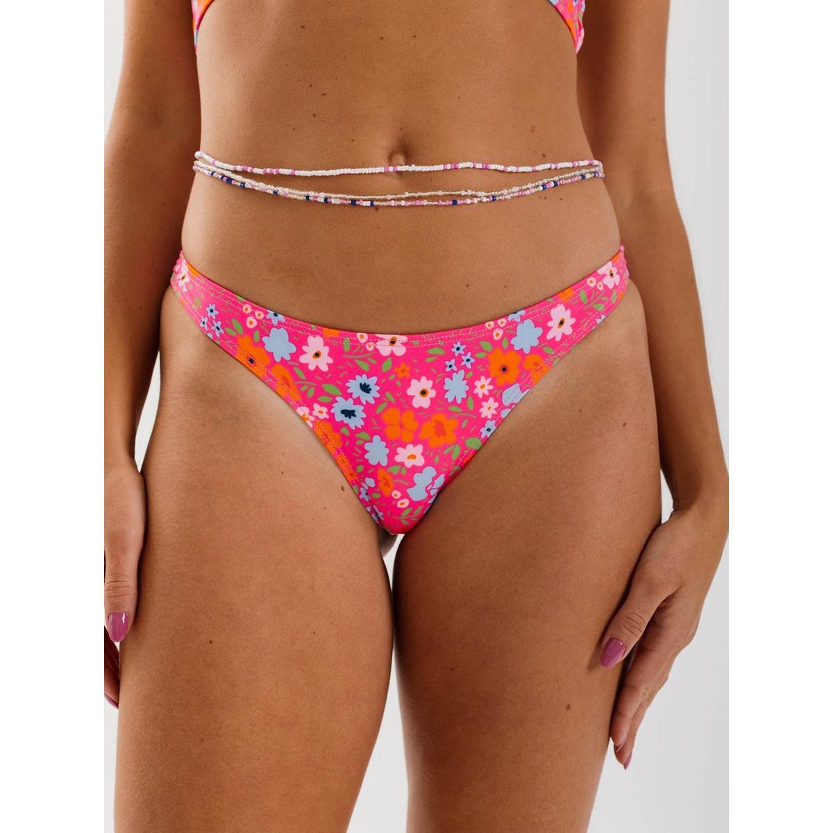 DAIKIRI BIKINIS - Daikiri Bottom de Bikini Mujer Rosa Estampado Colaless Extra Confort Protección UV 50+