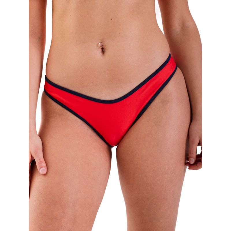 DAIKIRI BIKINIS - Daikiri Bottom de Bikini Mujer Rojo Liso Culote Extra Confort Protección UV 50+