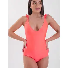 DAIKIRI BIKINIS - Daikiri Traje de Baño Mujer Chicle Liso Control Abdomen Culote Protección UV 50+