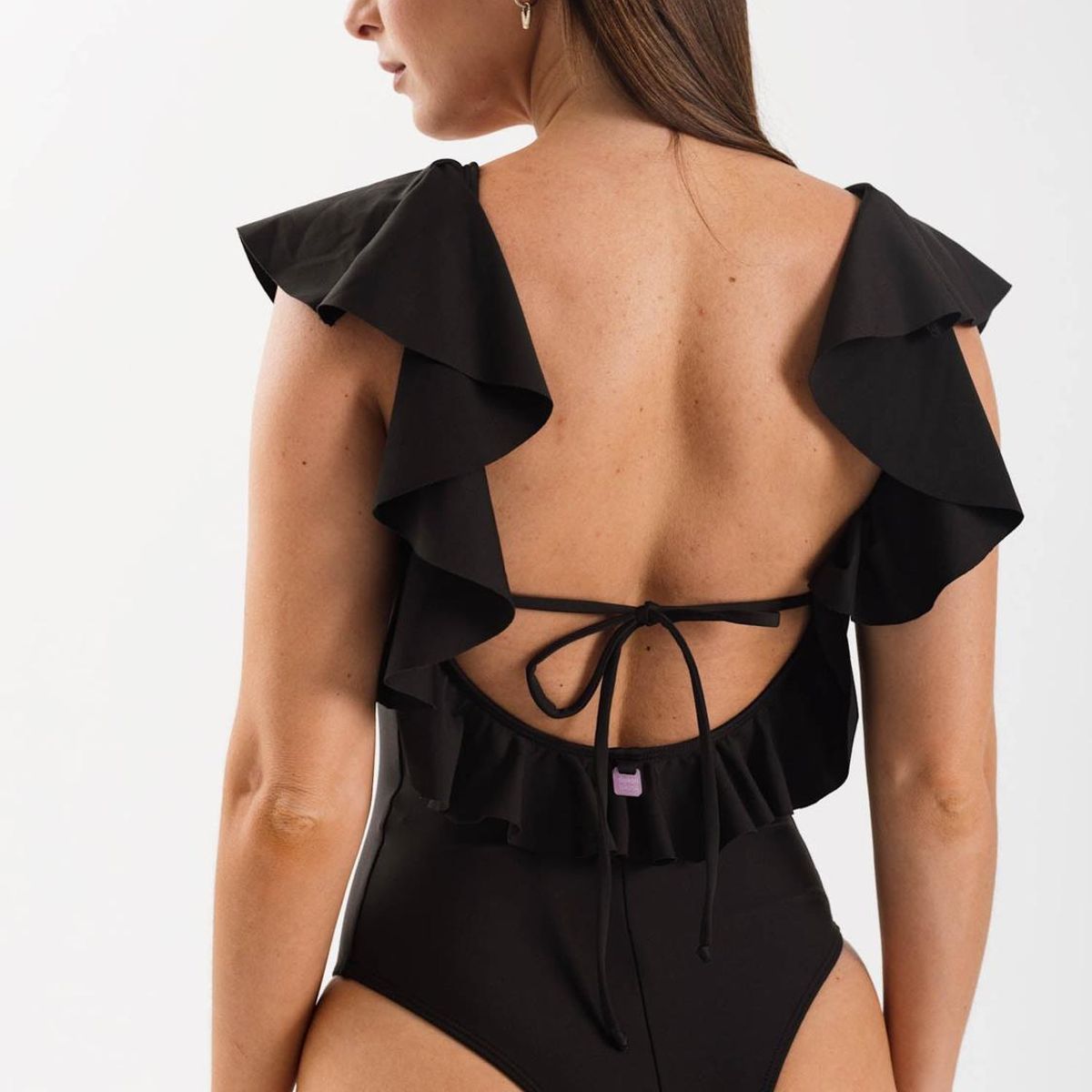 DAIKIRI BIKINIS - Daikiri Traje de Baño Mujer Negro Liso Control Abdomen Culote UV 50+