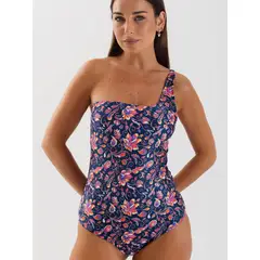 DAIKIRI BIKINIS - Daikiri Traje de Baño Mujer Azul Estampado Control Abdomen Culote Protección UV 50+