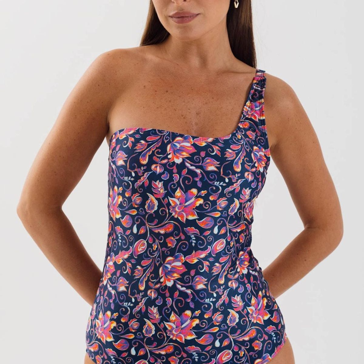 DAIKIRI BIKINIS - Daikiri Traje de Baño Mujer Azul Estampado Control Abdomen Culote Protección UV 50+