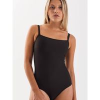 Daikiri Traje de Baño Mujer Negro Liso Control Abdomen Culote UV 50+