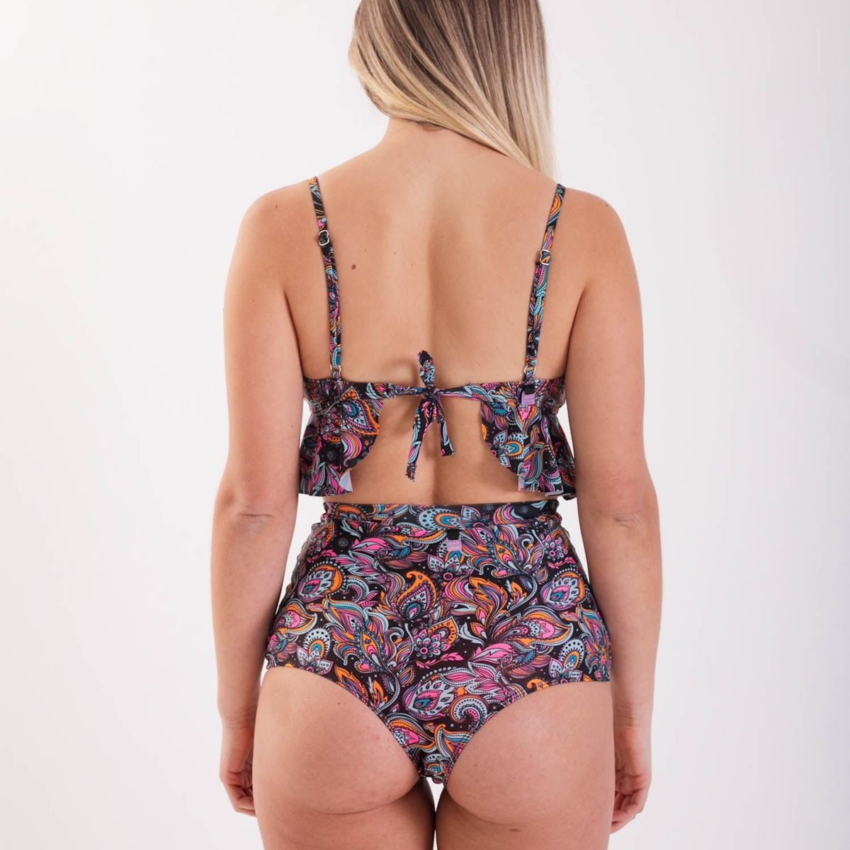 DAIKIRI BIKINIS - Daikiri Bikini Mujer Negro Estampado Triángulo Extra Confort Protección UV 50+