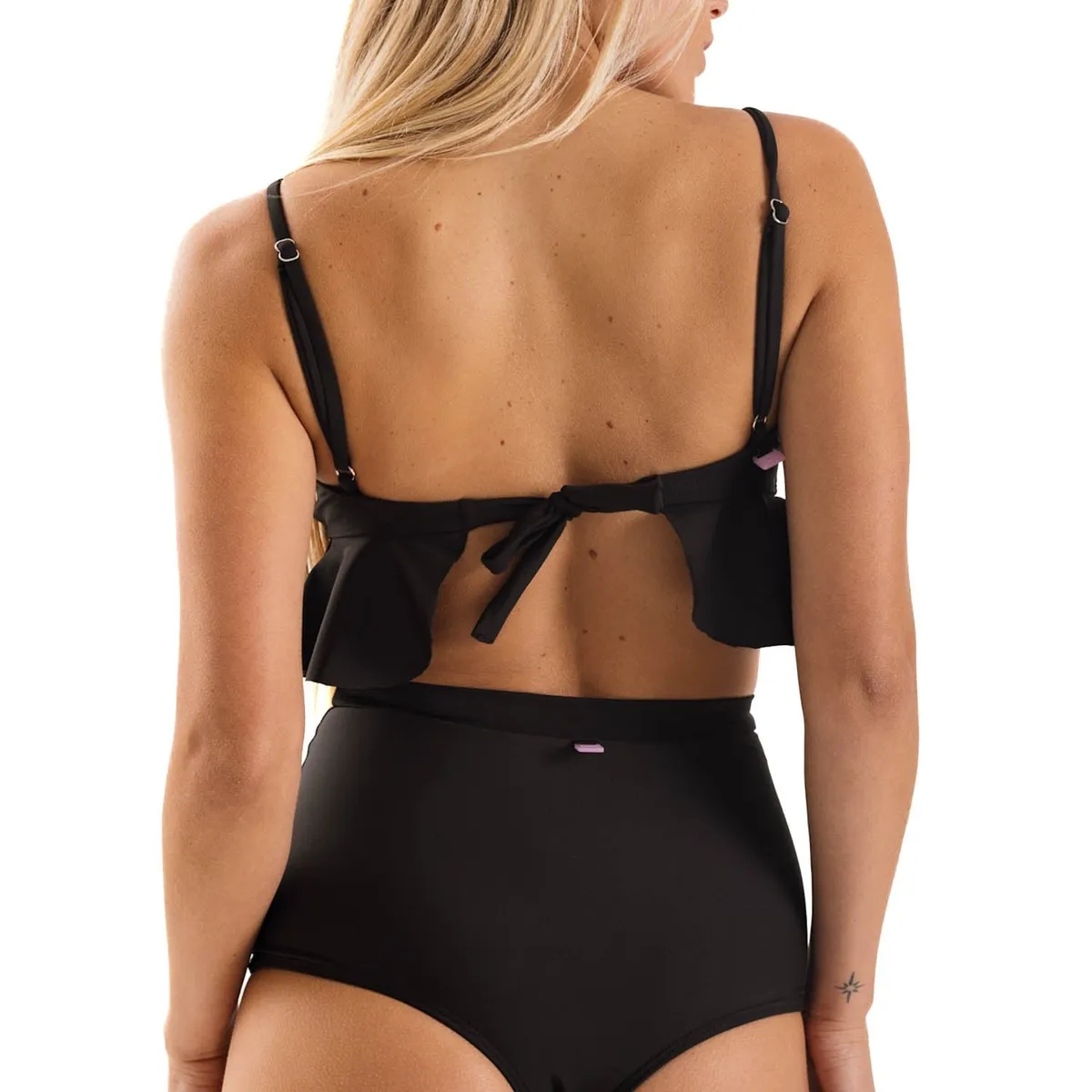 DAIKIRI BIKINIS - Daikiri Bikini Mujer Negro Liso Triángulo Extra Confort UV 50+