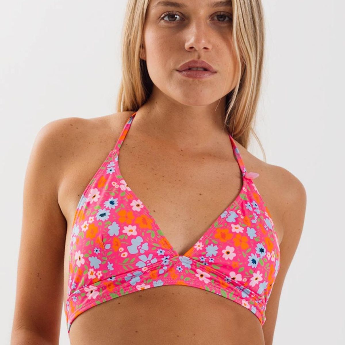 DAIKIRI BIKINIS - Daikiri Top de Bikini Mujer Rosa Estampado Triángulo Ajustable Protección UV 50+