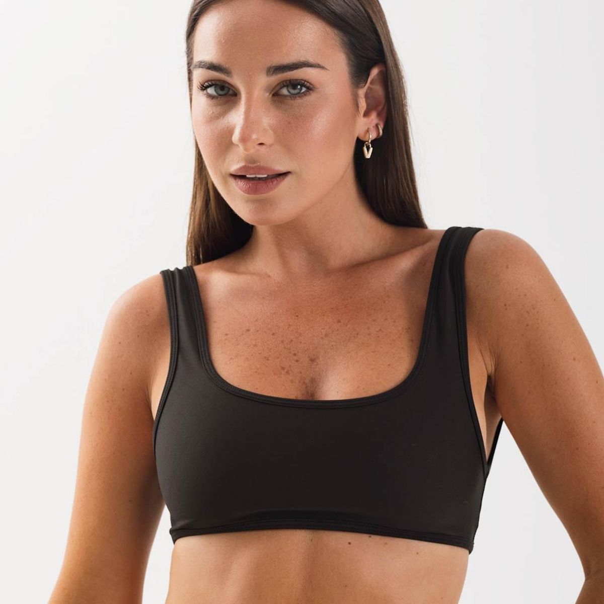 DAIKIRI BIKINIS - Daikiri Top de Bikini Mujer Negro Liso Ajustable Extra Confort UV 50+