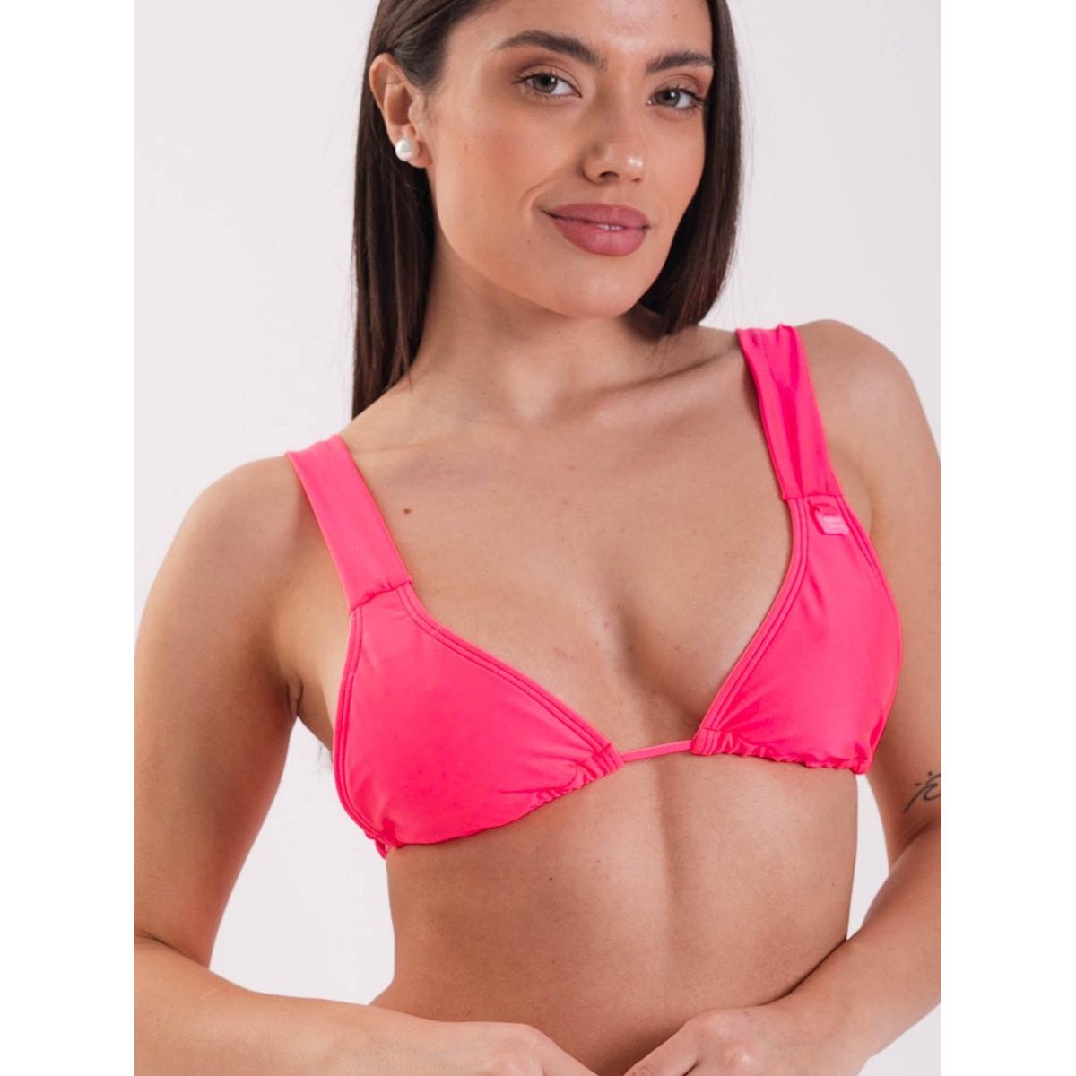 DAIKIRI BIKINIS - Daikiri Top de Bikini Mujer Chicle Liso Triángulo Ajustable Protección UV 50+