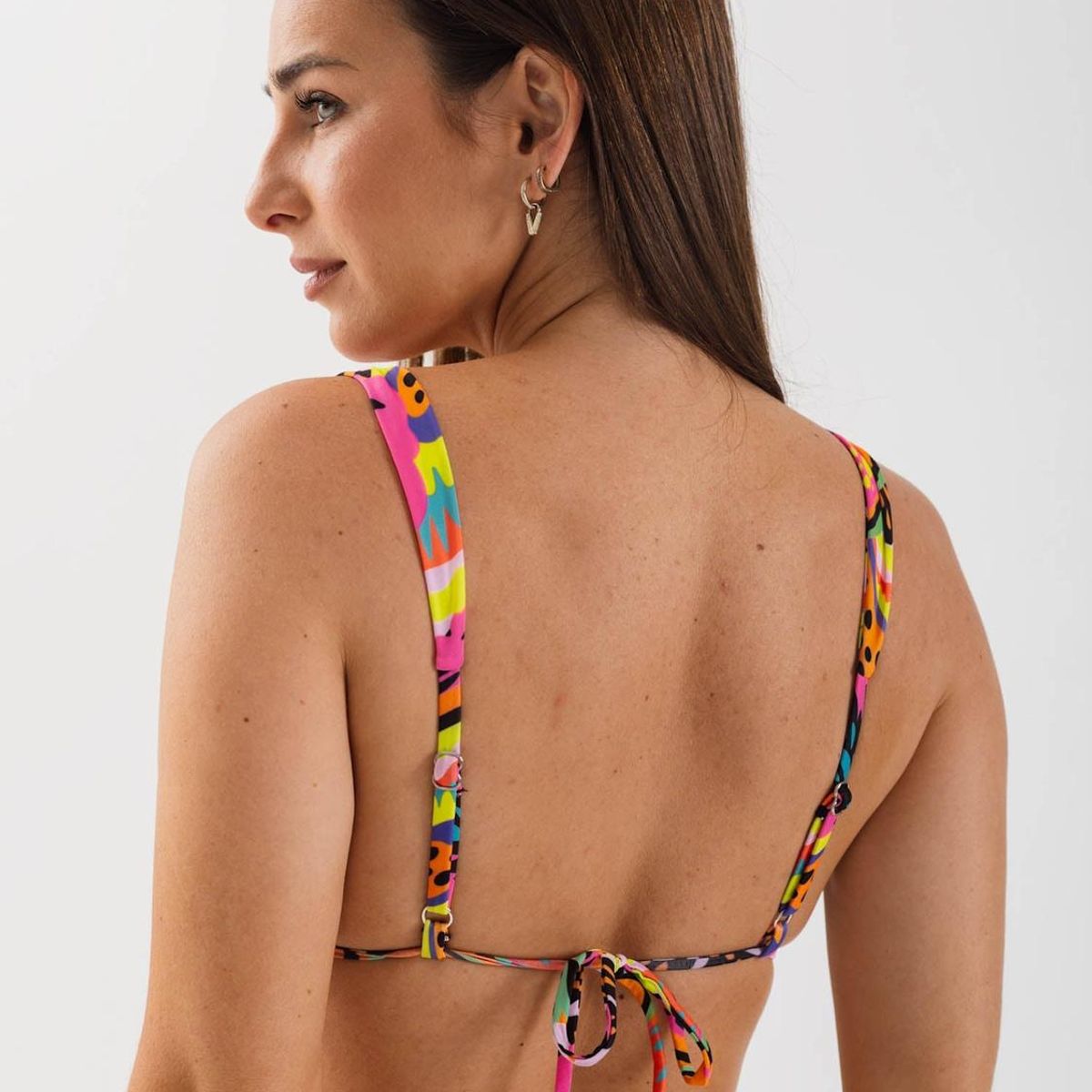 DAIKIRI BIKINIS - Daikiri Top de Bikini Mujer Negro Estampado Deportivo Extra Confort Protección UV 50+